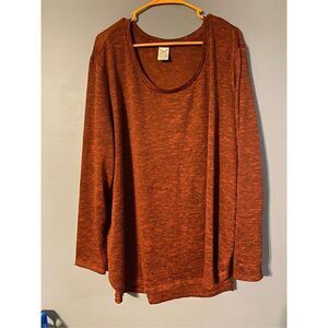 Faded Glory Maroon Scoop Neck Sweater Size 4X